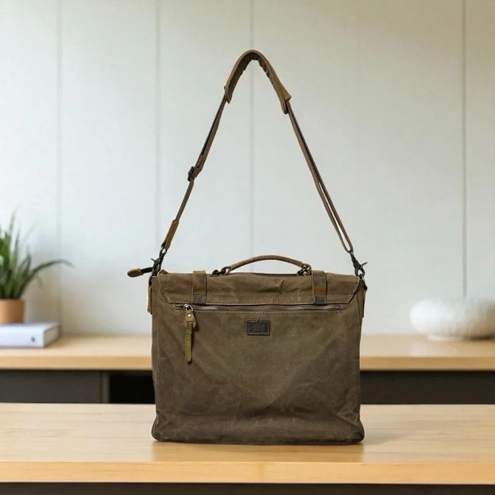 TSD Stylish Brown Leather Messenger Bag